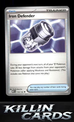 Iron Defender 118/132 Pokemon Uncommon ME01: Mega Evolution Card NM