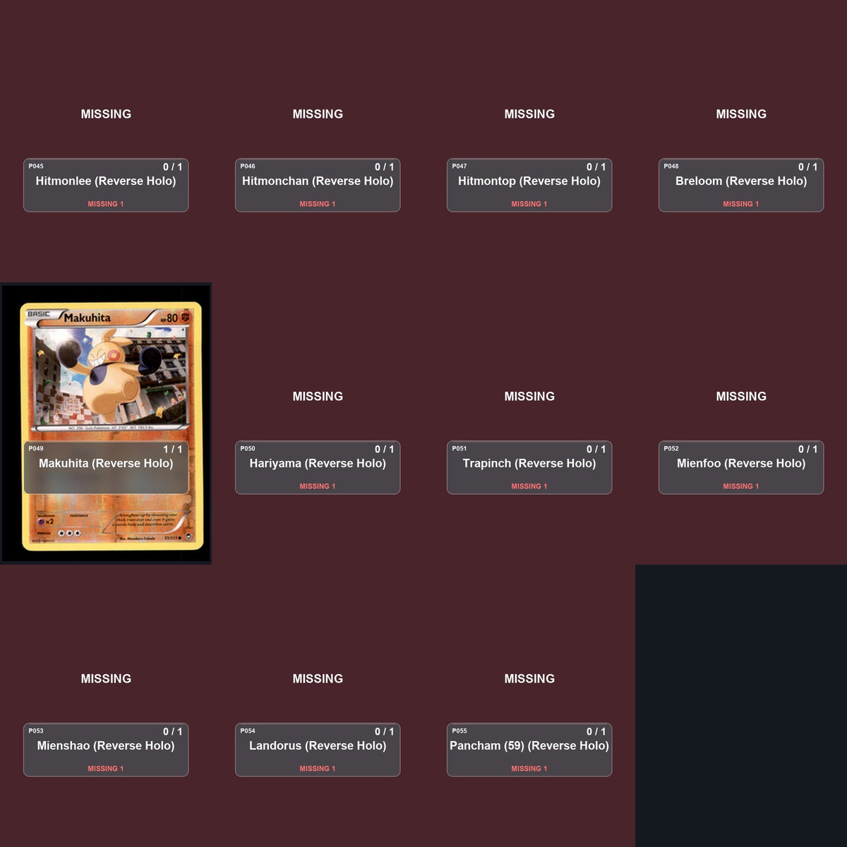 Pokemon TCG XY - Furious Fists Reverse Holo Master Set 7 Reverse Holo Card