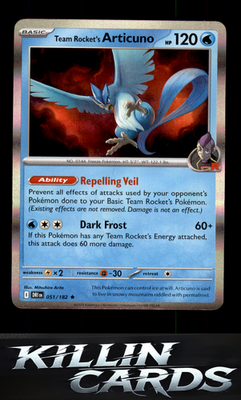 Team Rocket's Articuno 051/182 Pokemon Rare SV10: Destined Rivals Card NM