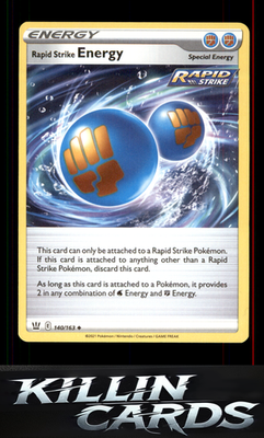 Rapid Strike Energy 140/163 Pokemon Uncommon SWSH05: Battle Styles Card NM