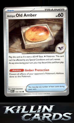 Antique Old Amber 154/165 Pokemon Common SV: Scarlet & Violet 151 Card NM