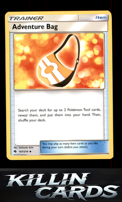 Adventure Bag 167/214 Pokemon Uncommon SM - Lost Thunder Card NM