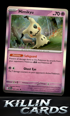 Mimikyu - 037/091 037/091 Pokemon Rare SV: Paldean Fates Card NM