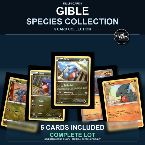 Pokemon TCG Gible Species Collection 5 Different Cards