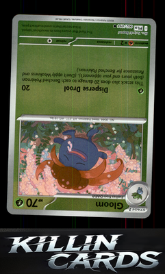 Reverse Holofoil Gloom 002/094 Pokemon Common ME02: Phantasmal Flames Card NM