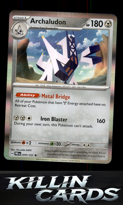 Archaludon 070/131 Pokemon Rare SV: Prismatic Evolutions Card NM