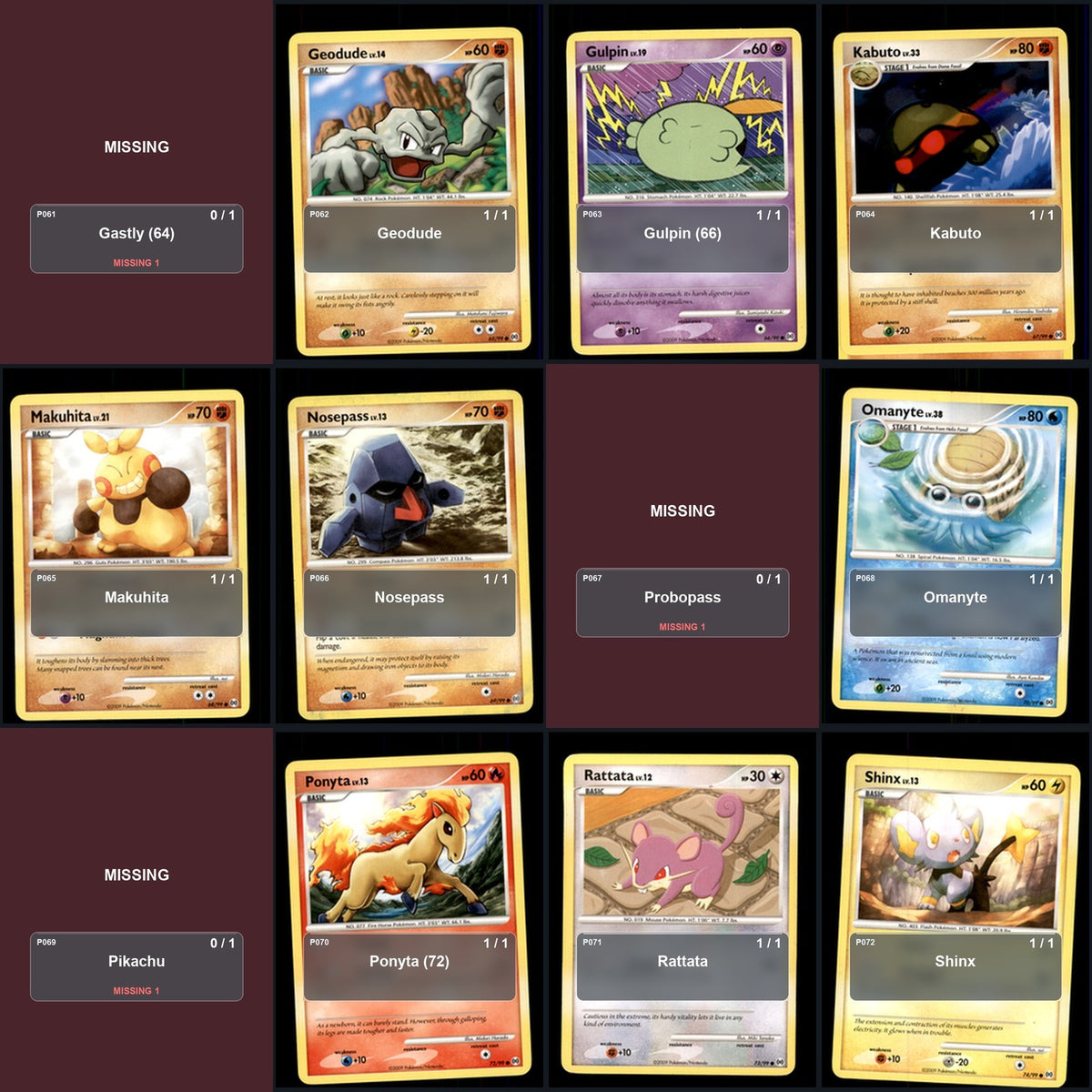 Pokemon TCG Arceus C/UC/R Standard Set 46 Cards