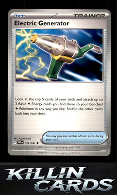 Electric Generator 079/091 Pokemon Uncommon SV: Paldean Fates Card LP
