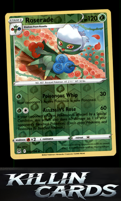Reverse Holofoil Roserade 015/196 Pokemon Uncommon SWSH11: Lost Origin Card NM