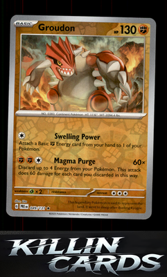 Reverse Holofoil Groudon 049/131 Pokemon Rare SV: Prismatic Evolutions Card NM