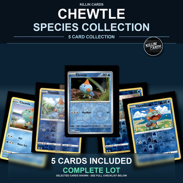Pokemon TCG Chewtle Species Collection 5 Different Cards