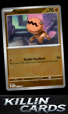 Reverse Holofoil Trapinch 051/094 Pokemon Common ME02: Phantasmal Flames Card NM