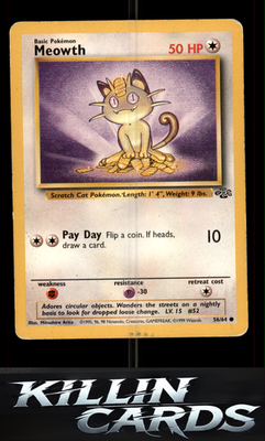 Meowth 56/64 Pokemon Common Jungle Card LP