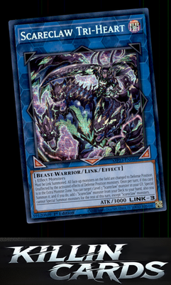 1st Edition Scareclaw Tri-Heart MP23-EN088 YuGiOh Prismatic Secret Rare 25th Ann