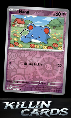 Reverse Holofoil Marill 073/191 Pokemon Common SV08: Surging Sparks Card NM