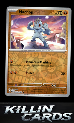 Reverse Holofoil Machop 066/165 Pokemon Common SV: Scarlet & Violet 151 Card NM