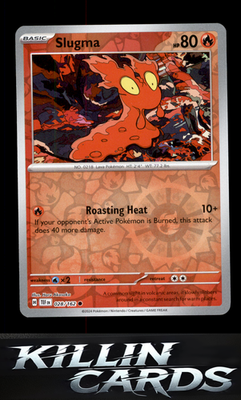 Reverse Holofoil Slugma 028/162 Pokemon Common SV05: Temporal Forces Card NM