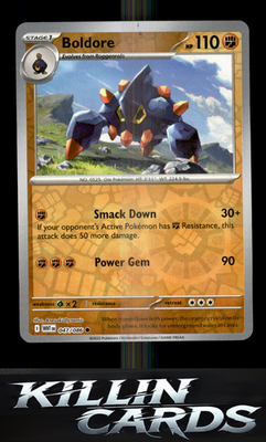 Reverse Holofoil Boldore 047/086 Pokemon Common SV: White Flare Card NM