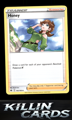 Honey 142/198 Pokemon Uncommon SWSH06: Chilling Reign Card NM