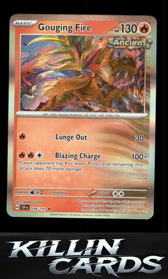 Gouging Fire 038/191 Pokemon Rare SV08: Surging Sparks Card NM