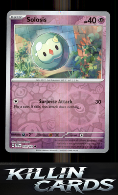Reverse Holofoil Solosis 070/162 Pokemon Common SV05: Temporal Forces Card NM