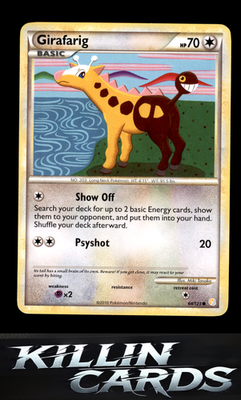 Girafarig 64/123 Pokemon Common HeartGold SoulSilver Card LP