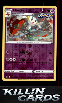 Reverse Holofoil Floette 072/203 Pokemon Uncommon SWSH07: Evolving Skies Card NM