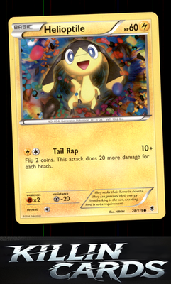 Helioptile (28) 28/119 Pokemon Common XY - Phantom Forces Card NM