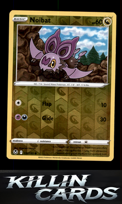 Reverse Holofoil Noibat 132/195 Pokemon Common SWSH12: Silver Tempest Card NM