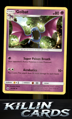 Golbat 55/149 Pokemon Uncommon SM Base Set Card NM
