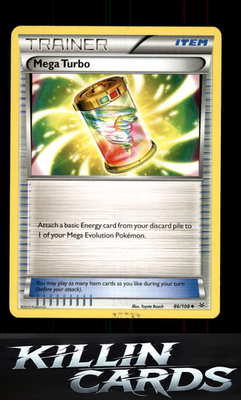 Mega Turbo 86/108 Pokemon Uncommon XY - Roaring Skies Card LP