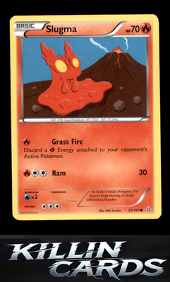 Slugma 22/160 Pokemon Common XY - Primal Clash Card NM