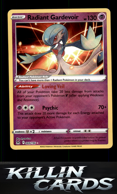 Radiant Gardevoir 069/196 Pokemon Radiant Rare SWSH11: Lost Origin Card NM
