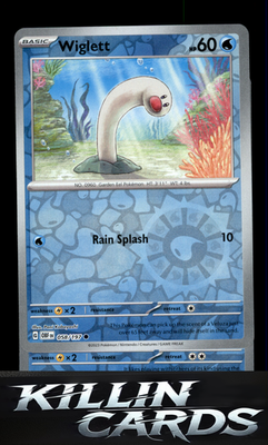 Reverse Holofoil Wiglett 058/197 Pokemon Common SV03: Obsidian Flames Card NM