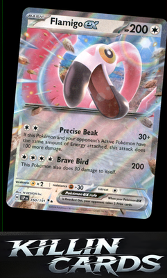 Flamigo ex 160/191 Pokemon Double Rare SV08: Surging Sparks Card NM