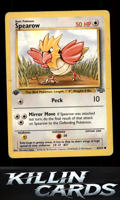 1st Edition Spearow 62/64 Pokemon Common Jungle Card MP