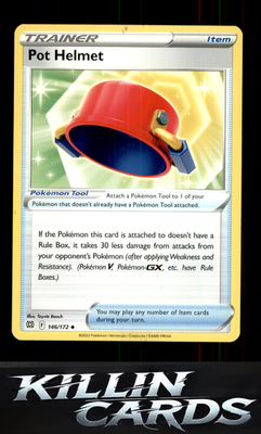 Pot Helmet 146/172 Pokemon Uncommon SWSH09: Brilliant Stars Card NM