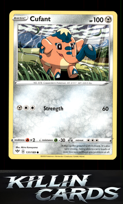 Cufant 131/189 Pokemon Common SWSH03: Darkness Ablaze Card NM