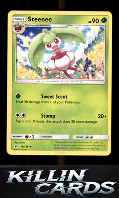 Steenee 19/149 Pokemon Uncommon SM Base Set Card NM