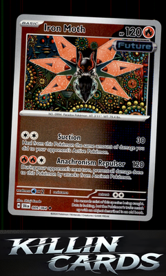 Reverse Holofoil Iron Moth 009/064 Pokemon Uncommon SV: Shrouded Fable Card NM