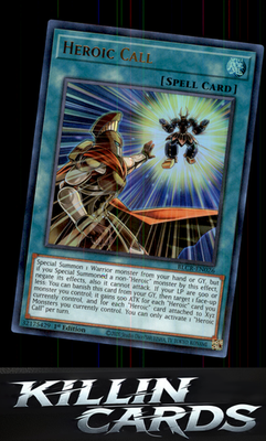 1st Edition Heroic Call BLCR-EN026 YuGiOh Ultra Rare Battles of Legend: Crystal