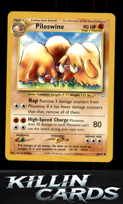 Piloswine 36/64 Pokemon Uncommon Neo Revelation Card LP