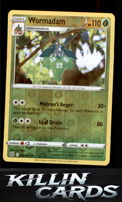 Reverse Holofoil Wormadam (10) 010/172 Pokemon Rare SWSH09: Brilliant Stars Card