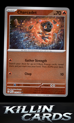 Reverse Holofoil Charcadet 019/094 Pokemon Common ME02: Phantasmal Flames Card N