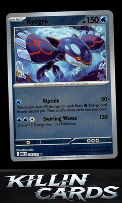 Reverse Holofoil Kyogre 034/132 Pokemon Rare ME01: Mega Evolution Card NM