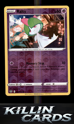 Reverse Holofoil Ralts 067/195 Pokemon Common SWSH12: Silver Tempest Card NM