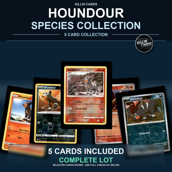 Pokemon TCG Houndour Species Collection 5 Different Cards