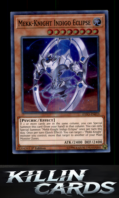 1st Edition Mekk-Knight Indigo Eclipse EXFO-EN019 YuGiOh Super Rare Extreme Forc