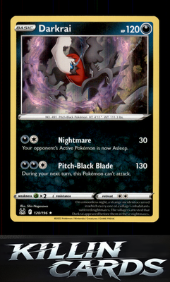 Darkrai 120/196 Pokemon Holo Rare SWSH11: Lost Origin Card NM