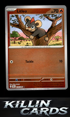 Reverse Holofoil Litleo 014/086 Pokemon Common ME04: Chaos Rising Card NM